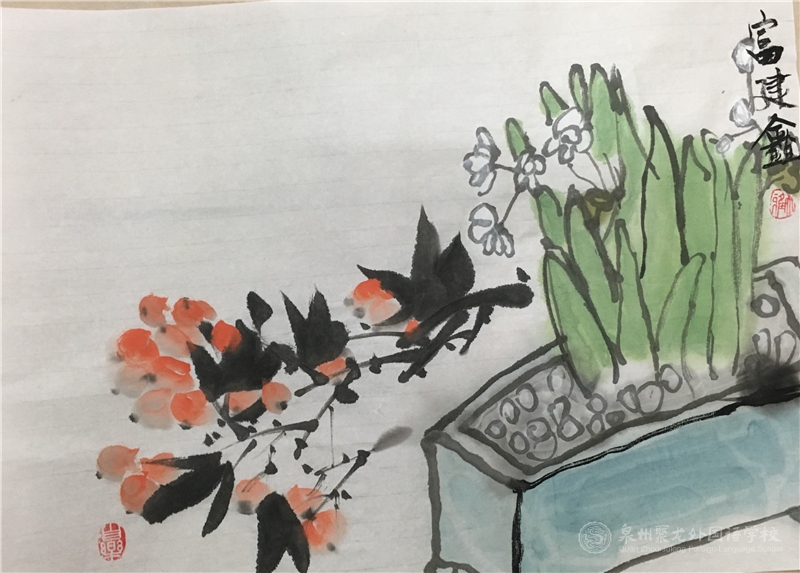 名稱：《春色滿園關(guān)不住》   作者：301班富建鑫同學(xué)